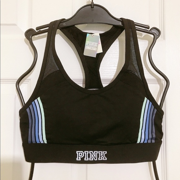 💖Victoria’s Secret PINK Sports Bra Hidden Pocket - Picture 1 of 4